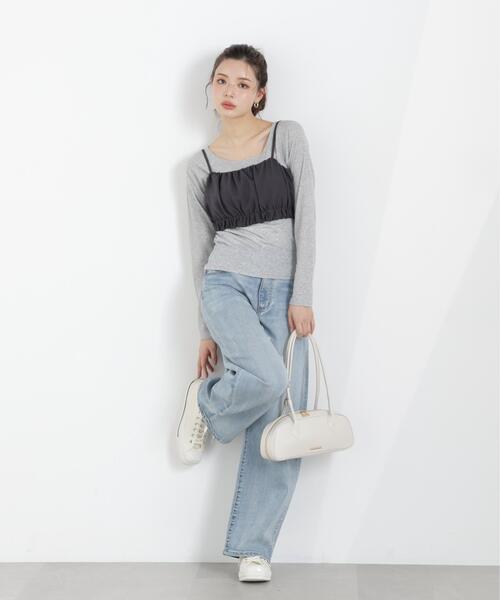 PROPORTION BODY DRESSING（プロポーションボディドレッシング）の「＜セットアップ対応＞ギャザービスチェ / 1216110313（その他トップス・レディース・ベージュ/ダークグレー/オフホワイト・FREE）」の12枚目の写真