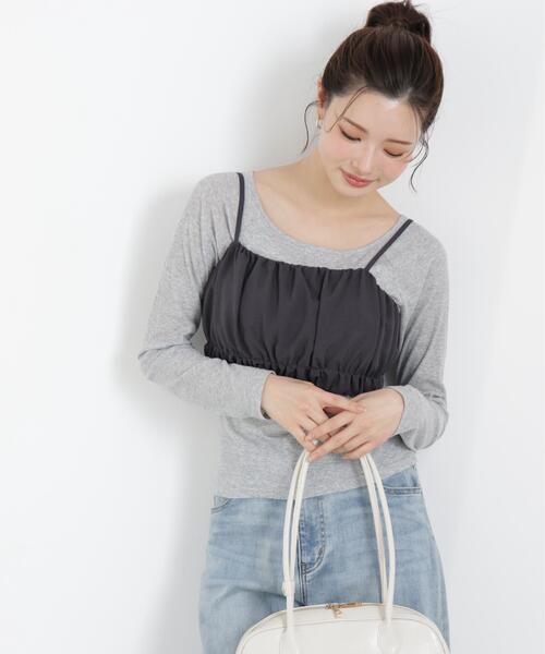 PROPORTION BODY DRESSING（プロポーションボディドレッシング）の「＜セットアップ対応＞ギャザービスチェ / 1216110313（その他トップス・レディース・ベージュ/ダークグレー/オフホワイト・FREE）」の14枚目の写真