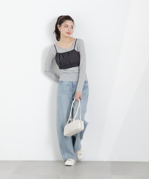 PROPORTION BODY DRESSING（プロポーションボディドレッシング）の「＜セットアップ対応＞ギャザービスチェ / 1216110313（その他トップス・レディース・ベージュ/ダークグレー/オフホワイト・FREE）」の16枚目の写真