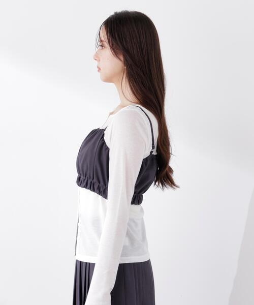 PROPORTION BODY DRESSING（プロポーションボディドレッシング）の「＜セットアップ対応＞ギャザービスチェ / 1216110313（その他トップス・レディース・ベージュ/ダークグレー/オフホワイト・FREE）」の18枚目の写真