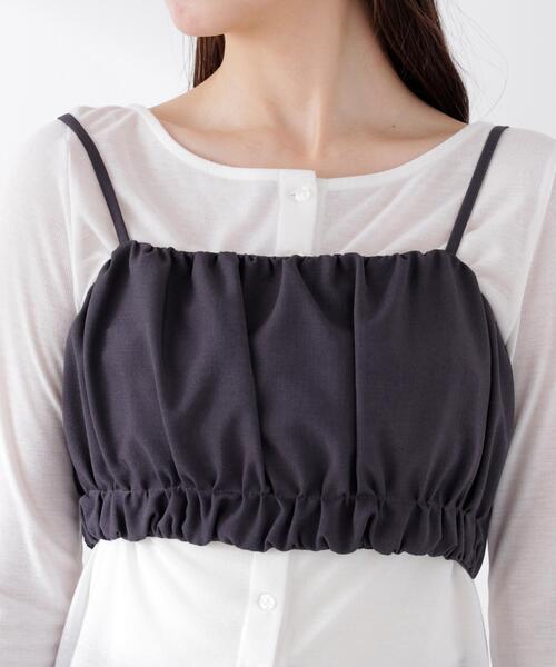 PROPORTION BODY DRESSING（プロポーションボディドレッシング）の「＜セットアップ対応＞ギャザービスチェ / 1216110313（その他トップス・レディース・ベージュ/ダークグレー/オフホワイト・FREE）」の21枚目の写真