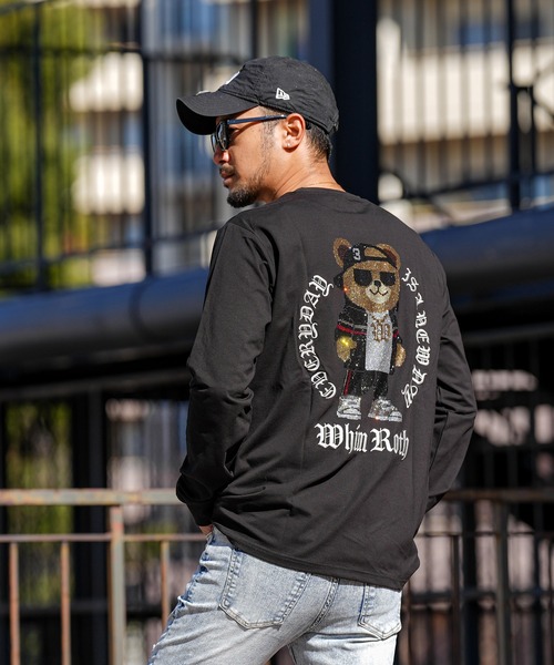 adamsJUGGLER(アダムスジャグラー)の「W/R R.ベアロンティー(Tシャツ/カットソー・メンズ・ブラック/ホワイト・S/M/L/XL)」の12枚目の写真