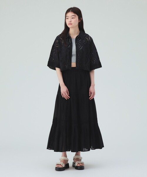 BEAMS HEART(ビームスハート)の「【洗濯可・セットアップ対応】INDIAレース シャツ(シャツ/ブラウス・レディース・オフホワイト/ブラウン/ブラック・FREE)」の9枚目の写真