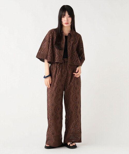 BEAMS HEART(ビームスハート)の「【洗濯可・セットアップ対応】INDIAレース シャツ(シャツ/ブラウス・レディース・オフホワイト/ブラウン/ブラック・FREE)」の13枚目の写真