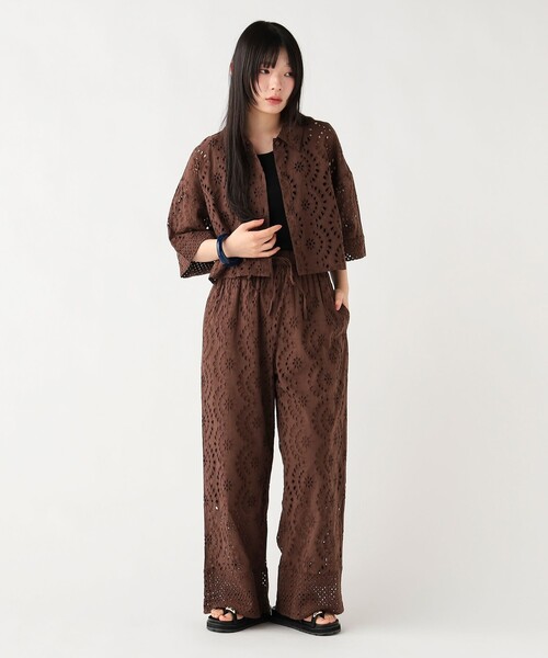 BEAMS HEART(ビームスハート)の「【洗濯可・セットアップ対応】INDIAレース シャツ(シャツ/ブラウス・レディース・オフホワイト/ブラウン/ブラック・FREE)」の14枚目の写真