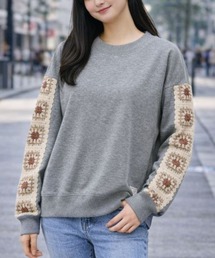 nowos クロシェカットソー nowos - Hockey Jersey / レースアップカットソー / ブラック