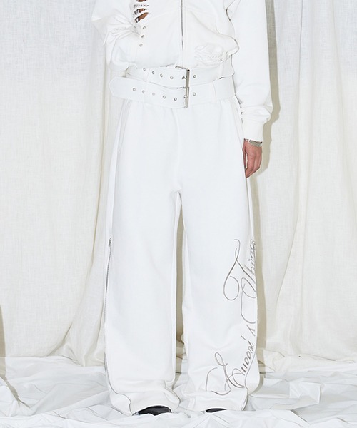 EYEER（イワイイアル）の「◇EYEER◇ブランド直輸入正規品/ベルト付き ジップアップ スウェットパンツ BELTED ZIP-UP SWEATPANTS（スウェットパンツ・レディース・ホワイト/ブラック・M/S）」の15枚目の写真
