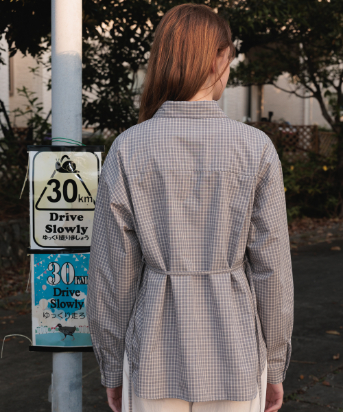 DEHEVE（デヘヴェ）の「Strap Point Check Shirt [Blue]（シャツ/ブラウス・レディース・ブルー・FREE）」の10枚目の写真
