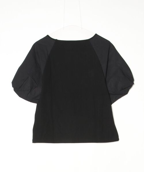 BANANA REPUBLIC FACTORY STORE(バナナリパブリック ファクトリーストア)の「BANANA REPUBLIC FACTORY STORE ミックスメディア ボリュームスリーブ トップ(Tシャツ/カットソー・レディース・ホワイト/ブラック・XS/S/M/L)」の3枚目の写真