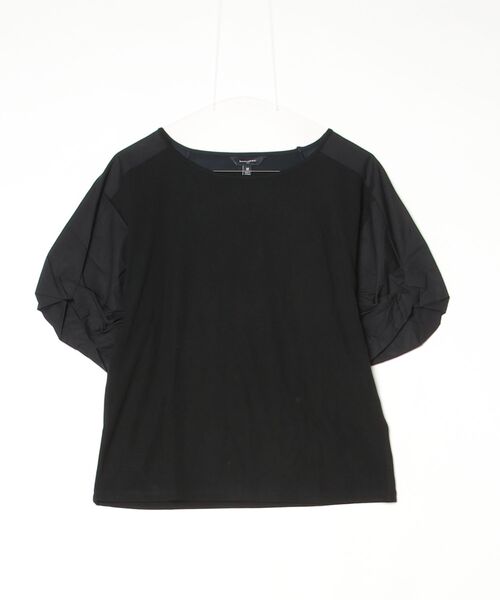 BANANA REPUBLIC FACTORY STORE(バナナリパブリック ファクトリーストア)の「BANANA REPUBLIC FACTORY STORE ミックスメディア ボリュームスリーブ トップ(Tシャツ/カットソー・レディース・ホワイト/ブラック・XS/S/M/L)」の7枚目の写真
