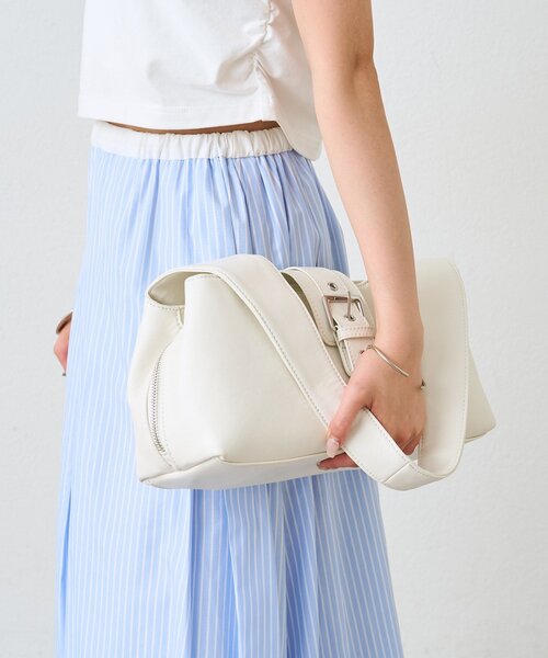 mystic(ミスティック)の「ベルトフラップBAG(ハンドバッグ・レディース・アイボリー/ピンク・ONE SIZE)」の6枚目の写真