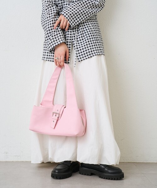 mystic(ミスティック)の「ベルトフラップBAG(ハンドバッグ・レディース・アイボリー/ピンク・ONE SIZE)」の14枚目の写真