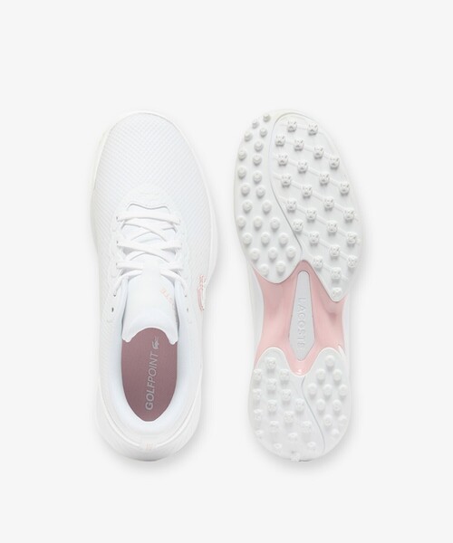 LACOSTE(ラコステ)の「撥水 レディース GOLF POINT 1261 SFA(スニーカー・レディース・ホワイト×ピンク・25.5cm/24.5cm/23.5cm/24.0cm/22.5cm/23.0cm)」の4枚目の写真