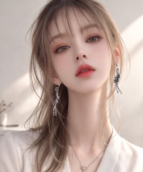 NOLITA LABORATORY(ノリータラボラトリー)の「【 NOLITA / ノリータ 】ロング クリスタルビーズ イヤリング KANNA(イヤリング・レディース・シルバー・FREE)」の3枚目の写真