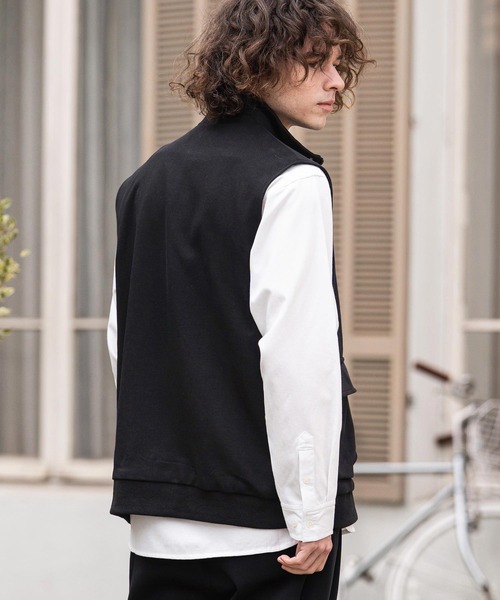 CAMBIO（カンビオ）の「mcg3790- 裏毛ミリタリーハイネックベスト(BP-BFS0096)（ベスト・メンズ・カーキ/ブラック/グレー・L/M/S）」の5枚目の写真