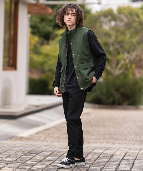 CAMBIO（カンビオ）の「mcg3790- 裏毛ミリタリーハイネックベスト(BP-BFS0096)（ベスト・メンズ・カーキ/ブラック/グレー・L/M/S）」の19枚目の写真