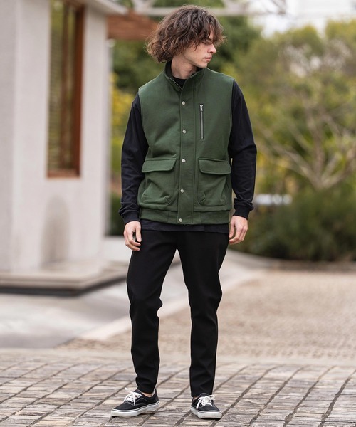 CAMBIO（カンビオ）の「mcg3790- 裏毛ミリタリーハイネックベスト(BP-BFS0096)（ベスト・メンズ・カーキ/ブラック/グレー・L/M/S）」の20枚目の写真