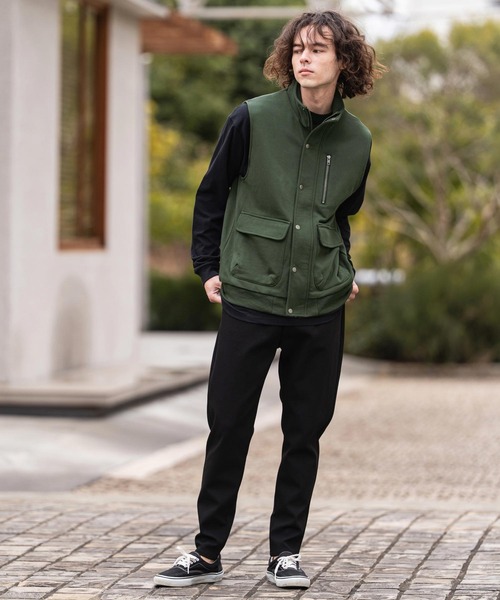 CAMBIO（カンビオ）の「mcg3790- 裏毛ミリタリーハイネックベスト(BP-BFS0096)（ベスト・メンズ・カーキ/ブラック/グレー・L/M/S）」の21枚目の写真