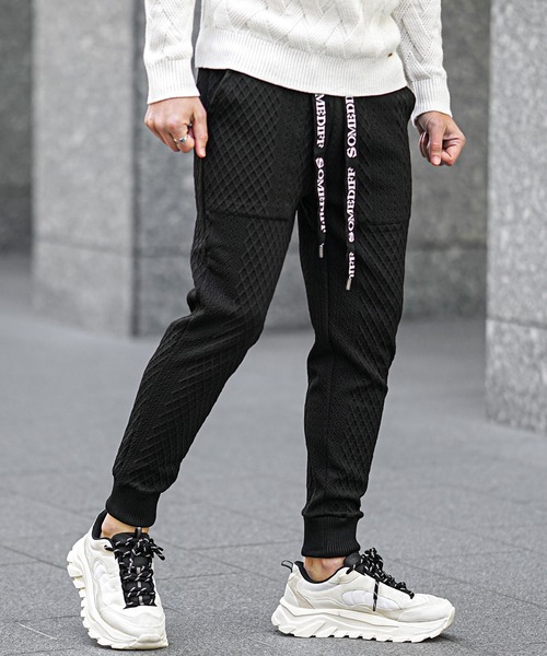 SOMEDIFF（サムディフ）の「リラックスジョガーパンツ メンズ スウェットパンツ ウエストゴム イージーパンツ 春服（スウェットパンツ・メンズ・ホワイト/ブラック・M/XL/L）」の9枚目の写真