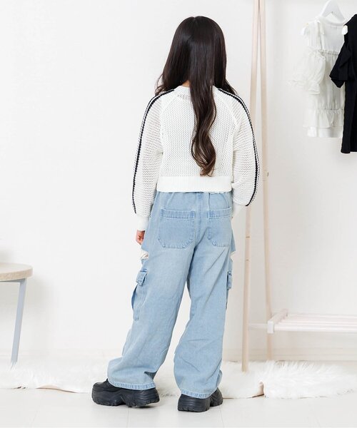 algy(アルジー)の「パット付きレイヤードタンク(タンクトップ・キッズ・オフホワイト/ブラック/サックスブルー・130/150/140/160)」の10枚目の写真