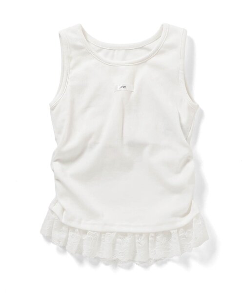 algy(アルジー)の「パット付きレイヤードタンク(タンクトップ・キッズ・オフホワイト/ブラック/サックスブルー・130/150/140/160)」の8枚目の写真