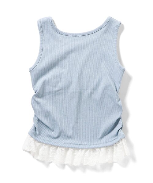 algy(アルジー)の「パット付きレイヤードタンク(タンクトップ・キッズ・オフホワイト/ブラック/サックスブルー・130/150/140/160)」の5枚目の写真