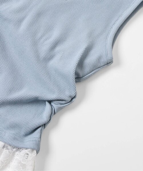 algy(アルジー)の「パット付きレイヤードタンク(タンクトップ・キッズ・オフホワイト/ブラック/サックスブルー・130/150/140/160)」の14枚目の写真