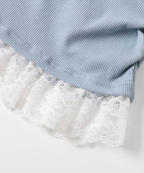 algy(アルジー)の「パット付きレイヤードタンク(タンクトップ・キッズ・オフホワイト/ブラック/サックスブルー・130/150/140/160)」の15枚目の写真