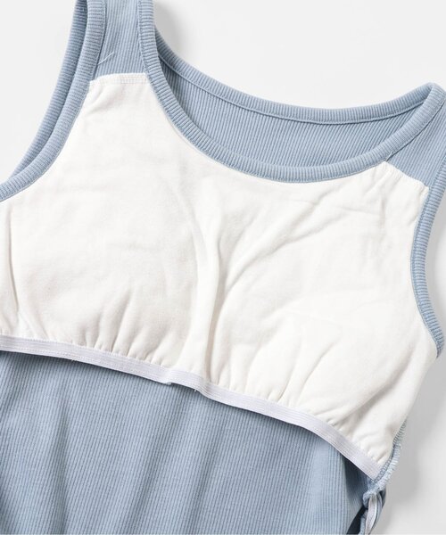 algy(アルジー)の「パット付きレイヤードタンク(タンクトップ・キッズ・オフホワイト/ブラック/サックスブルー・130/150/140/160)」の16枚目の写真