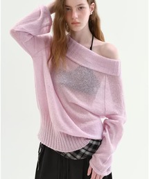 Fano Studios | ベルスリーブ オフショルダー ニットトップス FX26S024【Fano Studios】【2026SS】(ニット/セーター)