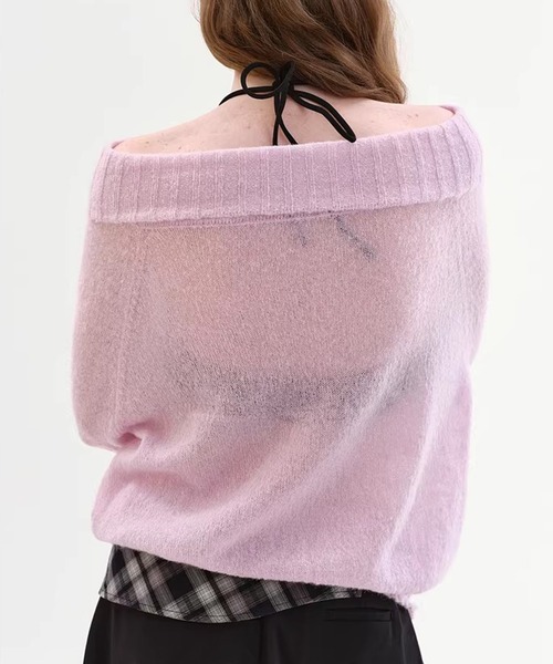 Fano Studios（ファノ ストゥディオズ）の「ベルスリーブ オフショルダー ニットトップス FX26S024【Fano Studios】【2026SS】（ニット/セーター・レディース・ピンク・L/M/S）」の10枚目の写真