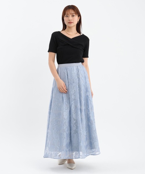 Andemiu(アンデミュウ)の「クロスオフショルカットソー659220(Tシャツ/カットソー・レディース・ブラック/モカ・FREE)」の8枚目の写真