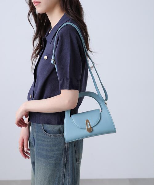 FREE'S MART（フリーズマート）の「金具付きミニショルダーバッグ（ショルダーバッグ・レディース・ブラック/ブルー・ﾌﾘ-）」の4枚目の写真