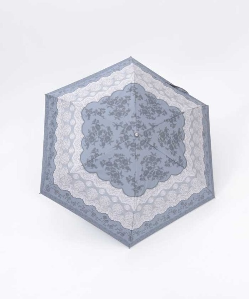 axes femme（アクシーズファム）の「レース柄晴雨兼用折りたたみ傘（長傘・レディース・チャコール/ラベンダー・FREE）」の6枚目の写真