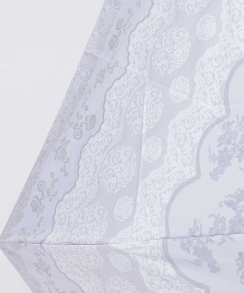 axes femme（アクシーズファム）の「レース柄晴雨兼用折りたたみ傘（長傘・レディース・チャコール/ラベンダー・FREE）」の14枚目の写真