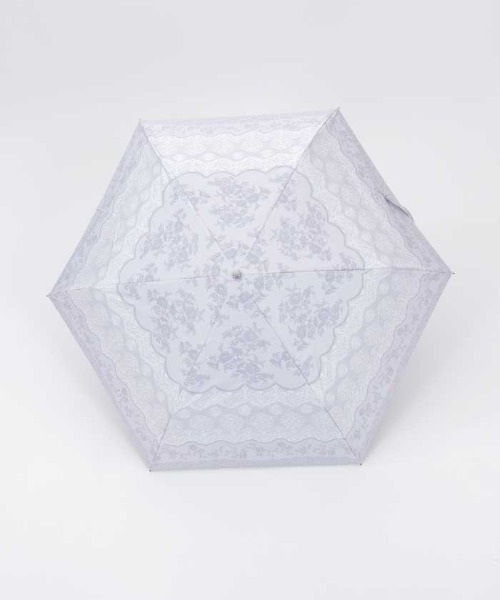 axes femme（アクシーズファム）の「レース柄晴雨兼用折りたたみ傘（長傘・レディース・チャコール/ラベンダー・FREE）」の15枚目の写真