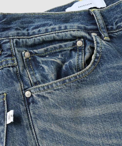 FACETASM（ファセッタズム）の「DAMARGED DENIM PANTS（デニムパンツ・メンズ・インディゴブルー・3）」の4枚目の写真