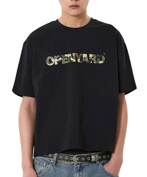 OY(オーワイ)の「『OY/オーワイ』OPYD CAMO CROP TEE/ロゴカモクロップTシャツ(Tシャツ/カットソー・メンズ・ホワイト/ブラック・L/M)」の2枚目の写真