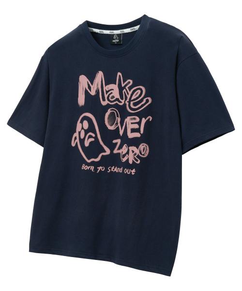 MOZMOZ(モズモズ)の「ゴーストドローイングオーバーサイズ半袖Tシャツネイビー(Tシャツ/カットソー・レディース・その他・1/2/3)」の4枚目の写真