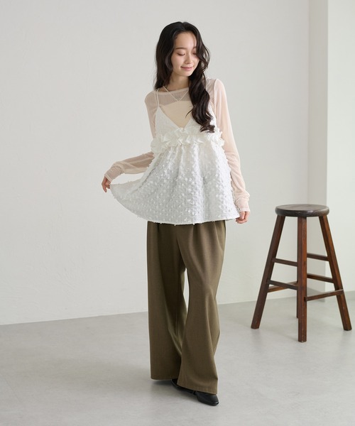 apres jour clair(アプレジュールクレア)の「【apres jour clair】シアープレート付きトップス(Tシャツ/カットソー・レディース・ブラック/ブラウン系その他/アイボリー/ライトブルー/オフホワイト・フリー/X-LARGE)」の18枚目の写真