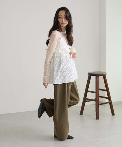 apres jour clair(アプレジュールクレア)の「【apres jour clair】シアープレート付きトップス(Tシャツ/カットソー・レディース・ブラック/ブラウン系その他/アイボリー/ライトブルー/オフホワイト・フリー/X-LARGE)」の19枚目の写真