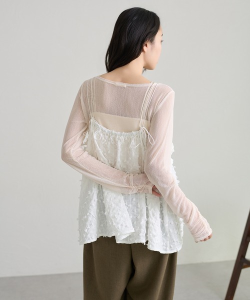 apres jour clair(アプレジュールクレア)の「【apres jour clair】シアープレート付きトップス(Tシャツ/カットソー・レディース・ブラック/ブラウン系その他/アイボリー/ライトブルー/オフホワイト・フリー/X-LARGE)」の14枚目の写真