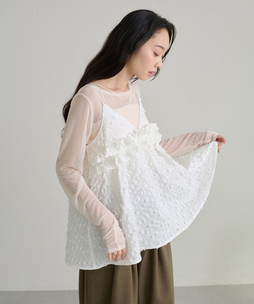 apres jour clair(アプレジュールクレア)の「【apres jour clair】シアープレート付きトップス(Tシャツ/カットソー・レディース・ブラック/ブラウン系その他/アイボリー/ライトブルー/オフホワイト・フリー/X-LARGE)」の17枚目の写真
