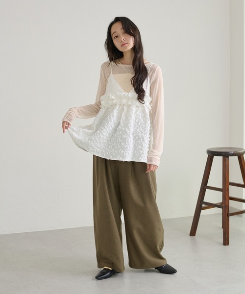 apres jour clair(アプレジュールクレア)の「【apres jour clair】シアープレート付きトップス(Tシャツ/カットソー・レディース・ブラック/ブラウン系その他/アイボリー/ライトブルー/オフホワイト・フリー/X-LARGE)」の20枚目の写真