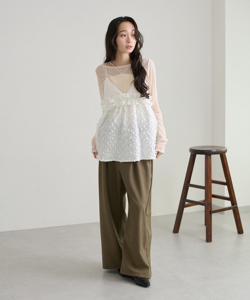apres jour clair(アプレジュールクレア)の「【apres jour clair】シアープレート付きトップス(Tシャツ/カットソー・レディース・ブラック/ブラウン系その他/アイボリー/ライトブルー/オフホワイト・フリー/X-LARGE)」の21枚目の写真