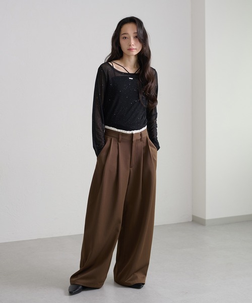 apres jour clair(アプレジュールクレア)の「【apres jour clair】シアープレート付きトップス(Tシャツ/カットソー・レディース・ブラック/ブラウン系その他/アイボリー/ライトブルー/オフホワイト・フリー/X-LARGE)」の12枚目の写真