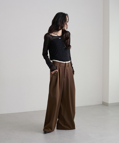 apres jour clair(アプレジュールクレア)の「【apres jour clair】シアープレート付きトップス(Tシャツ/カットソー・レディース・ブラック/ブラウン系その他/アイボリー/ライトブルー/オフホワイト・フリー/X-LARGE)」の10枚目の写真
