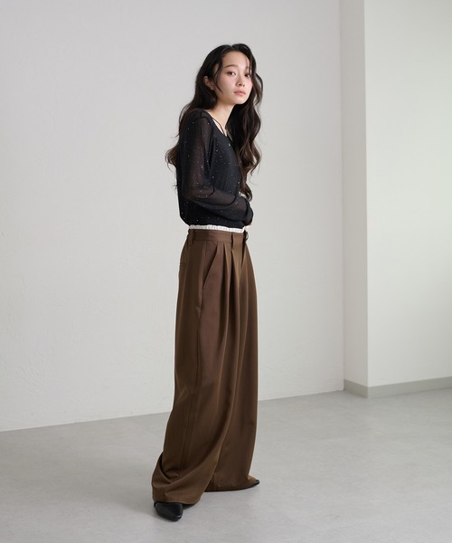 apres jour clair(アプレジュールクレア)の「【apres jour clair】シアープレート付きトップス(Tシャツ/カットソー・レディース・ブラック/ブラウン系その他/アイボリー/ライトブルー/オフホワイト・フリー/X-LARGE)」の11枚目の写真