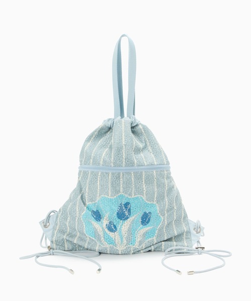 Casselini（キャセリーニ）の「Casselini(キャセリーニ)レースチューリップナップサック（バックパック/リュック・レディース・ピンク/グレー/アイボリー・FREE）」の13枚目の写真