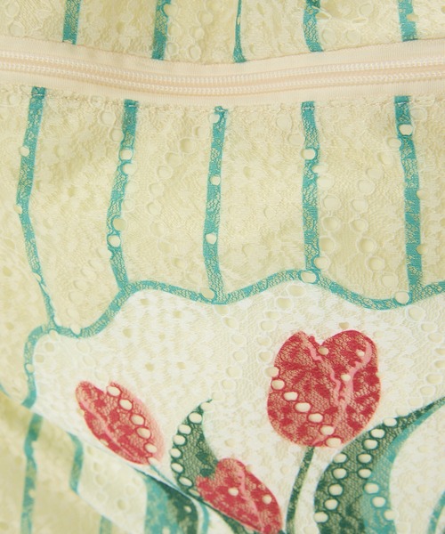 Casselini（キャセリーニ）の「Casselini(キャセリーニ)レースチューリップナップサック（バックパック/リュック・レディース・ピンク/グレー/アイボリー・FREE）」の11枚目の写真